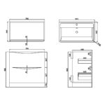 Scudo Bella 800 Floor Cabinet Davos Oak