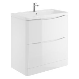Scudo Bella 800 Floor Cabinet Gloss White