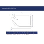 Scudo Eco-Stone Offset Quad Shower Tray LH 1000 x 800 White