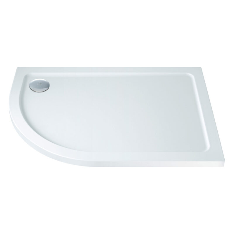Scudo Eco-Stone Offset Quad Shower Tray LH 1200 x 800 White Scudo Eco-Stone Offset Quad Shower Tray LH 1200 x 800 White