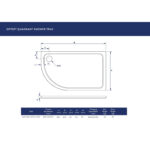 Scudo Eco-Stone Offset Quad Shower Tray LH 1200 x 800 White