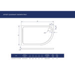 Scudo Eco-Stone Offset Quad Shower Tray RH 1200 x 800 White
