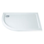 Scudo Eco-Stone Offset Quad Shower Tray LH 1200 x 900 White