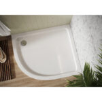 Scudo Eco-Stone Offset Quad Shower Tray LH 1200 x 900 White