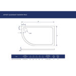 Scudo Eco-Stone Offset Quad Shower Tray LH 1200 x 900 White