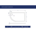 Scudo Eco-Stone Offset Quad Shower Tray LH 900 x 760 White
