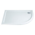 Scudo Eco-Stone Offset Quad Shower Tray RH 900 x 760 White
