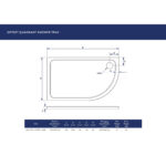 Scudo Eco-Stone Offset Quad Shower Tray RH 900 x 760 White