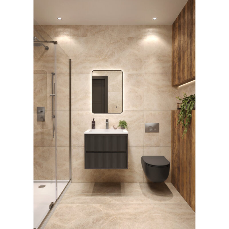 Scudo Linea Square 600 Cabinet Matt Black