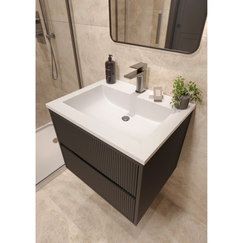 Scudo Linea Square 600 Cabinet Matt Black
