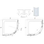 Scudo 900mm Double Door Quadrant Shower Enclosure 8mm Glass