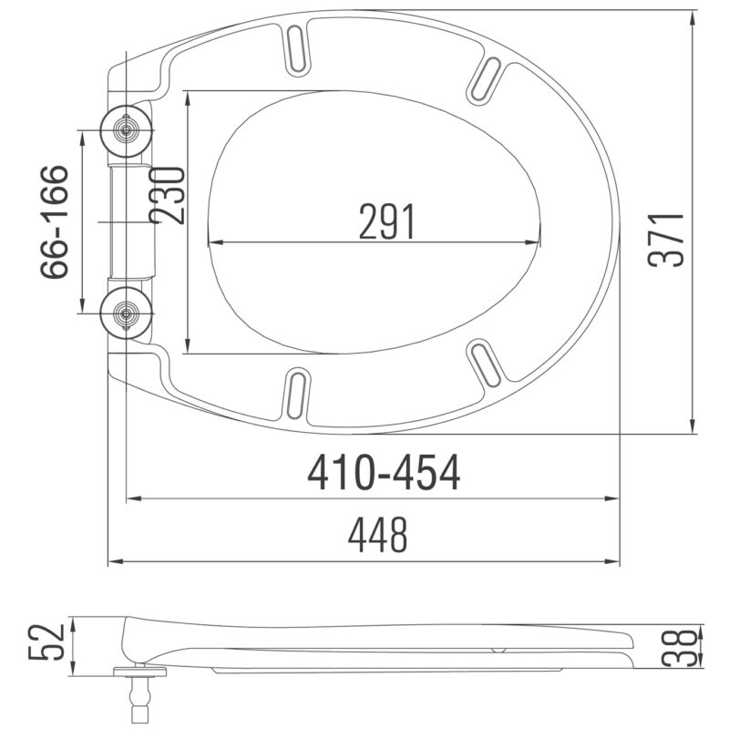 Scudo Universal PP Soft Close Top Fix Soft Close Toilet Seat