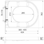 Scudo Spa D Shape Wrap Over Soft Close Top Fix Toilet Seat