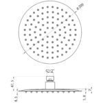 Scudo Chrome Round Shower Head 200mm