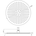 Scudo Chrome Round Shower Head 300mm