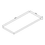 Scudo Shelph 1200mm Basin Shelf & Brackets Davos Oak