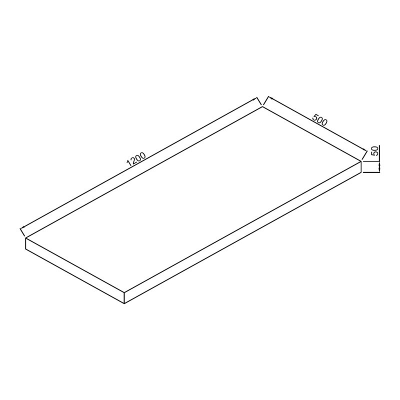 Scudo Shelph 1200mm Basin Shelf & Brackets Davos Oak