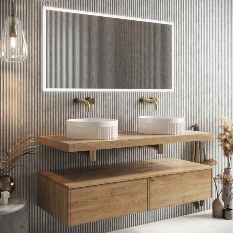 Scudo Shelph 1200mm Basin Shelf Davos Oak