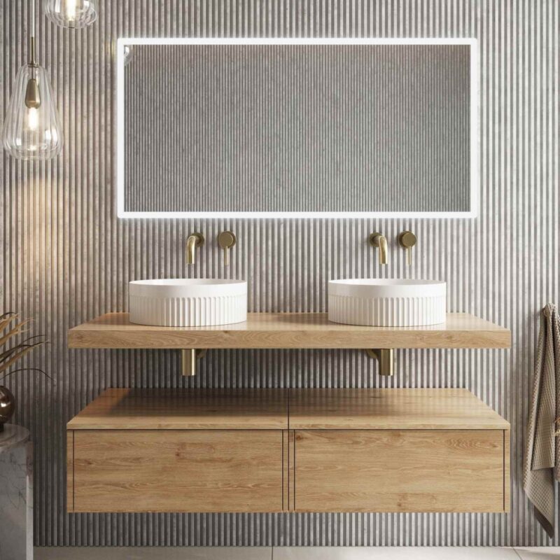 Scudo Shelph 1200mm Basin Shelf Davos Oak