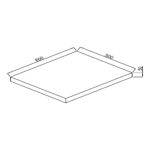 Scudo Shelph 600mm Basin Shelf & Brackets Matt White