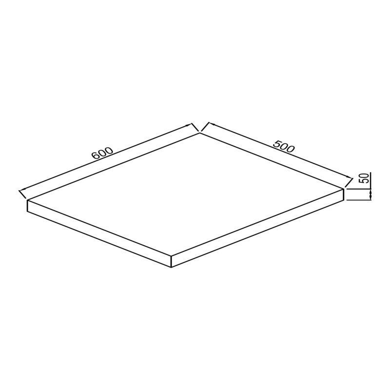 Scudo Shelph 600mm Basin Shelf & Brackets Matt White
