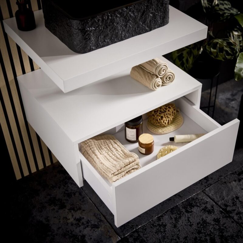 Scudo Shelph 600mm Basin Shelf Matt White