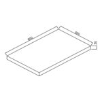 Scudo Shelph 800mm Basin Shelf & Brackets Matt White