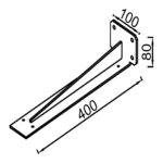 Scudo Shelph 800mm Basin Shelf & Brackets Matt White