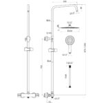 Scudo Messi Round Cool Touch Rigid Riser Shower