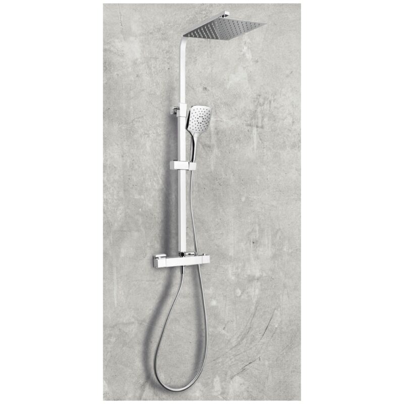 Scudo Helier Square Cool Touch Rigid Riser Shower