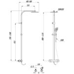 Scudo Helier Square Cool Touch Rigid Riser Shower