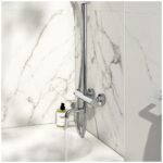 Scudo Solar Round Rigid Riser Shower with Bath Filler