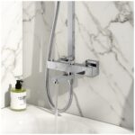 Scudo Block Square Rigid Riser Shower with Bath Filler