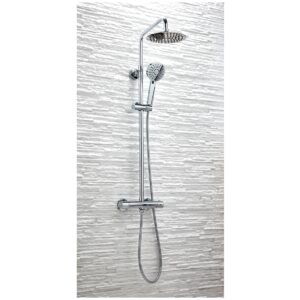 Scudo Serena Chrome Round Rigid Riser Shower Set