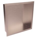 Scudo Inset Shower Niche 300 x 300mm Brushed Bronze