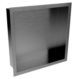 Scudo Inset Shower Niche 300 x 300mm Gunmetal