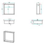 Scudo Inset Shower Niche 300 x 300mm Gunmetal