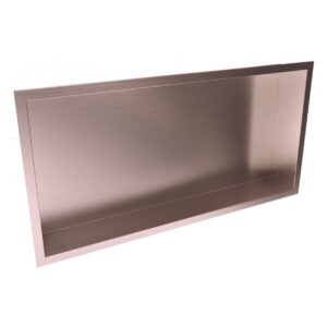 Scudo Inset Shower Niche 600 x 300mm Brushed Bronze