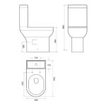 Scudo Spa Comfort Height Open Back Pan with Cistern & Soft Close Seat