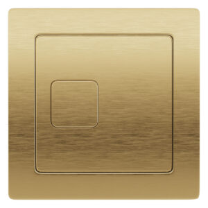 Scudo Square Brushed Brass Dual Flush Button