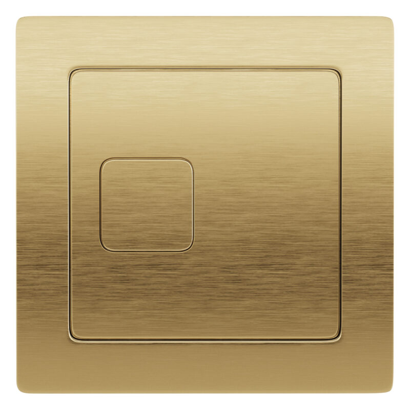 Scudo Square Brushed Brass Dual Flush Button Scudo Square Brushed Brass Dual Flush Button