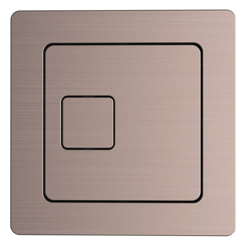 Scudo Square Brushed Bronze Dual Flush Button Scudo Square Brushed Bronze Dual Flush Button