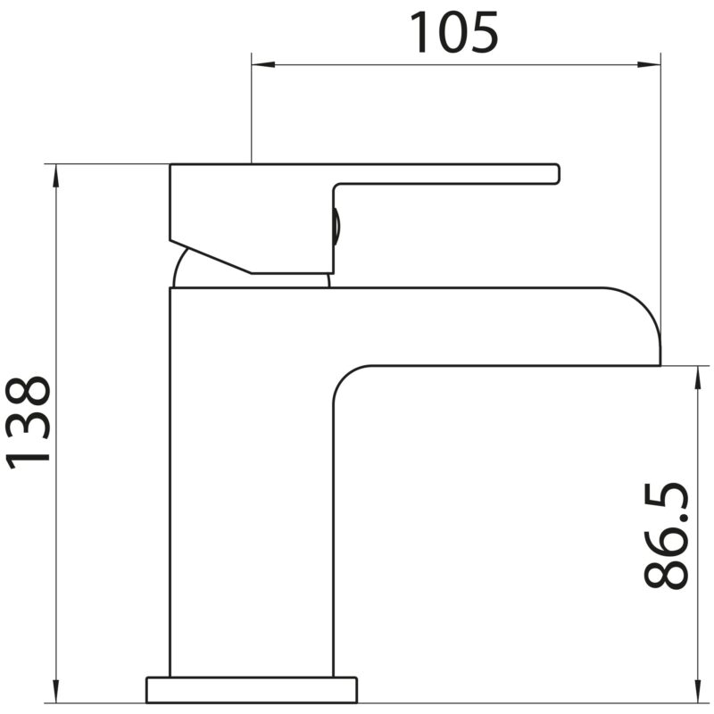Scudo Victoria Mono Basin Mixer Tap with Push Waste