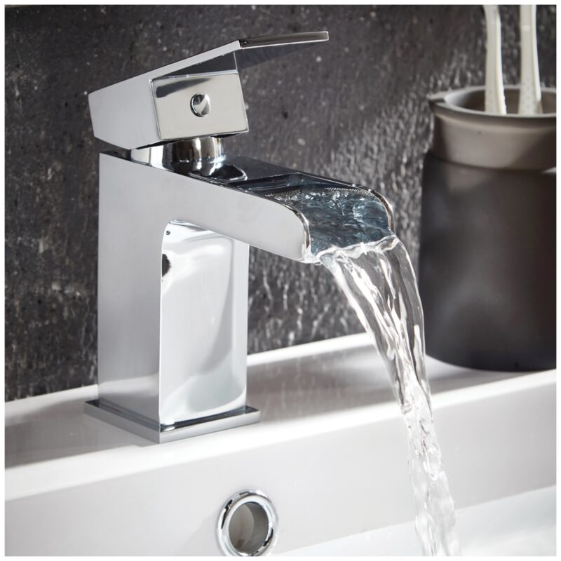 Scudo Victoria Mini Mono Basin Mixer Tap with Push Waste