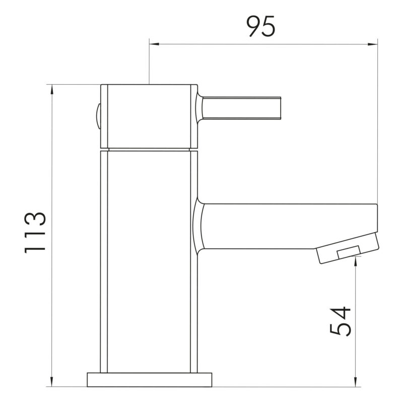 Scudo Forme Mono Basin Mixer with Push Waste