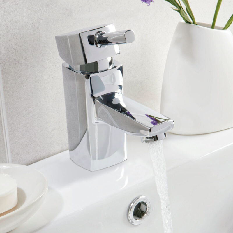 Scudo Forme Mini Mono Basin Mixer with Push Waste