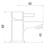Scudo Forme Mini Mono Basin Mixer with Push Waste