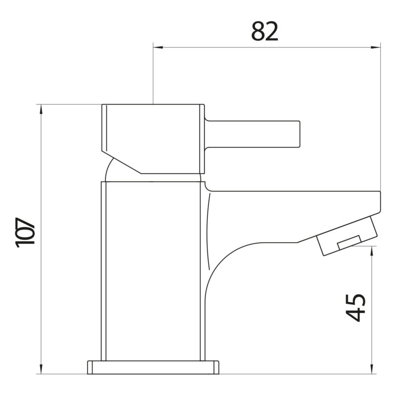 Scudo Forme Mini Mono Basin Mixer with Push Waste