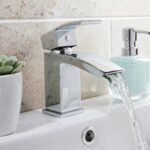 Scudo Descent Mono Basin Mixer with Push Waste