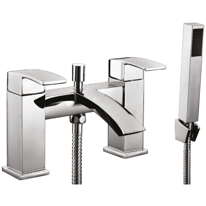 Scudo Descent Bath Shower Mixer with Shower Kit & Wall Bracket